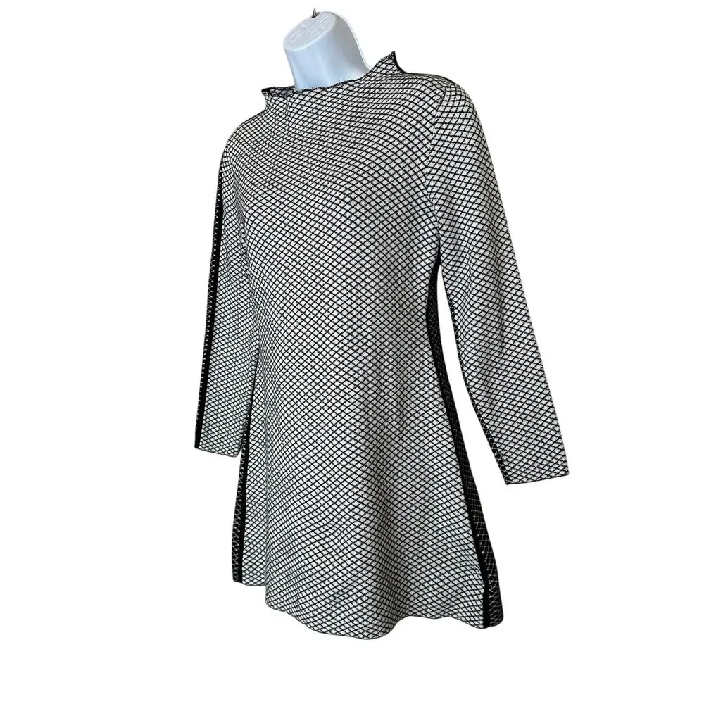 Victor Glemaud Cashmere Mod Mini Dress MEDIUM Checked Sweater Knit Designer $450 - Picture 6 of 10